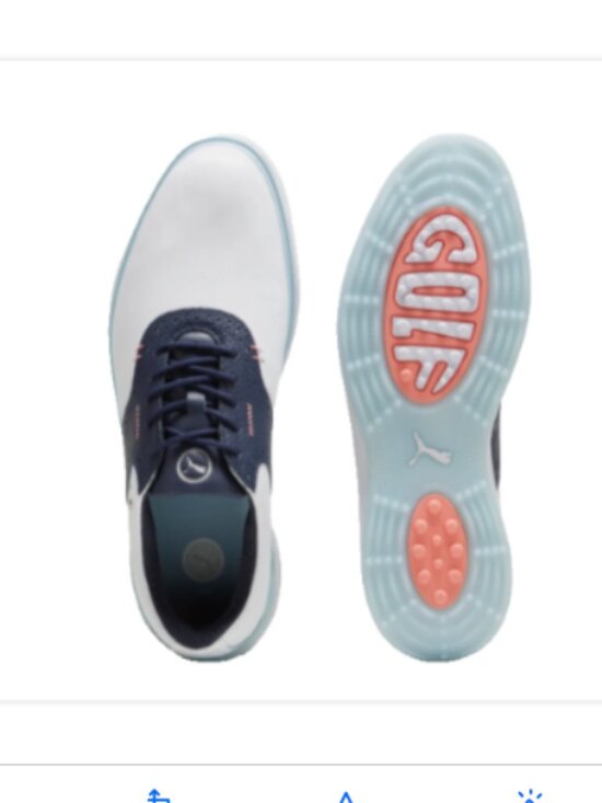 NEW in Box Puma Avant Spikeless Golf Shoes White/Deep Navy #379428-Size 12 main image 5